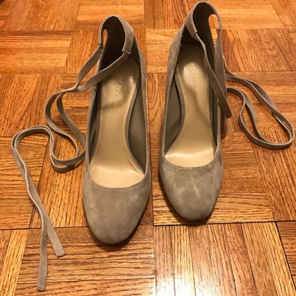 BCBGeneration Shoes - BCBG Gray Suede Heels